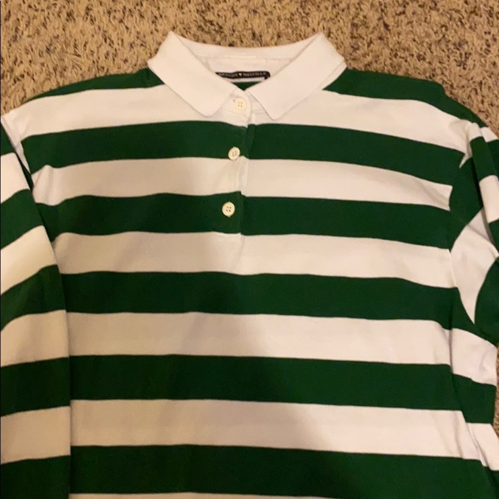 Green and white brandy Melville jondy top